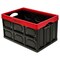 Greenmade Foldable & Stackable Storage Container, 12 gal, 21 in L x 14-1/5 in W x 11-7/10 in H, Black, Red 691323 - alternate 1